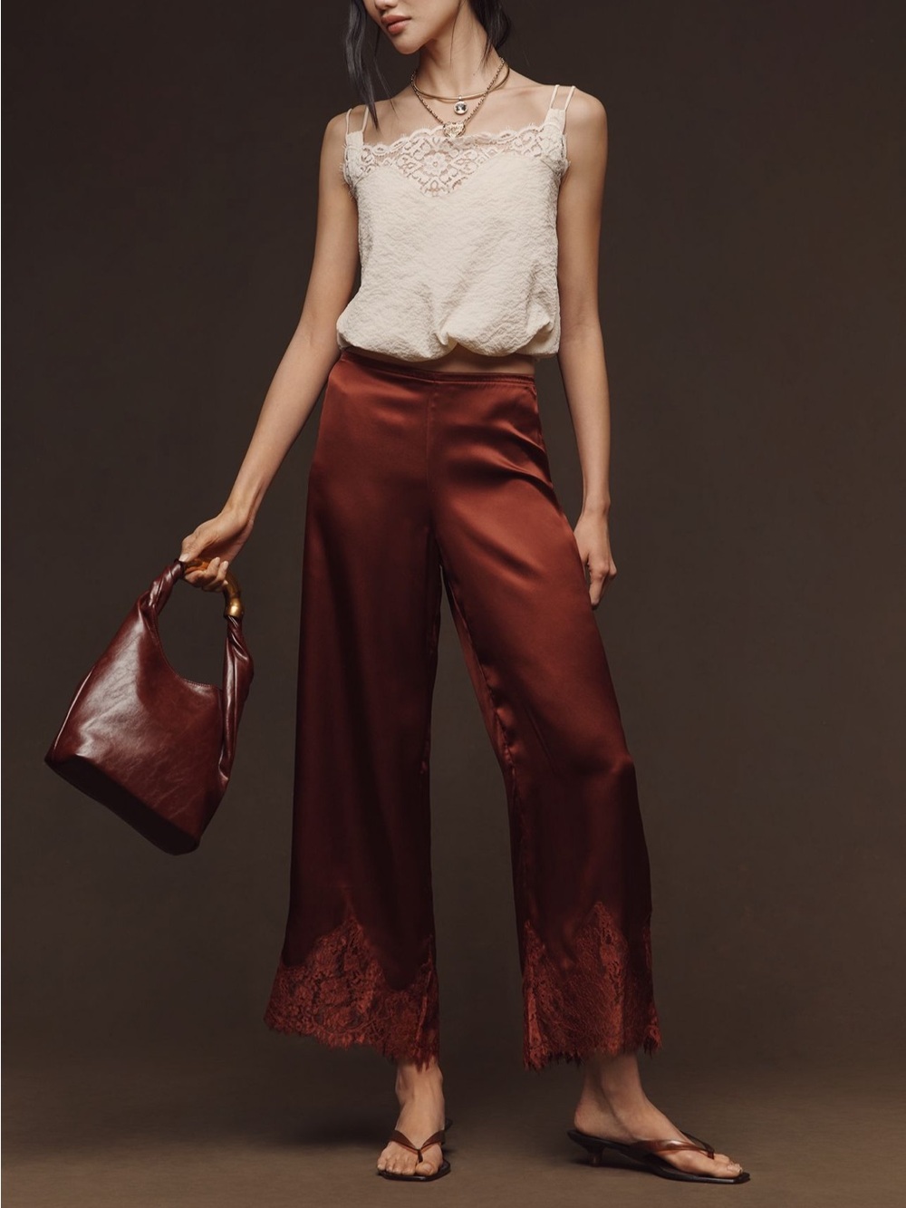 Reformation Carolina Silk Lace Pants